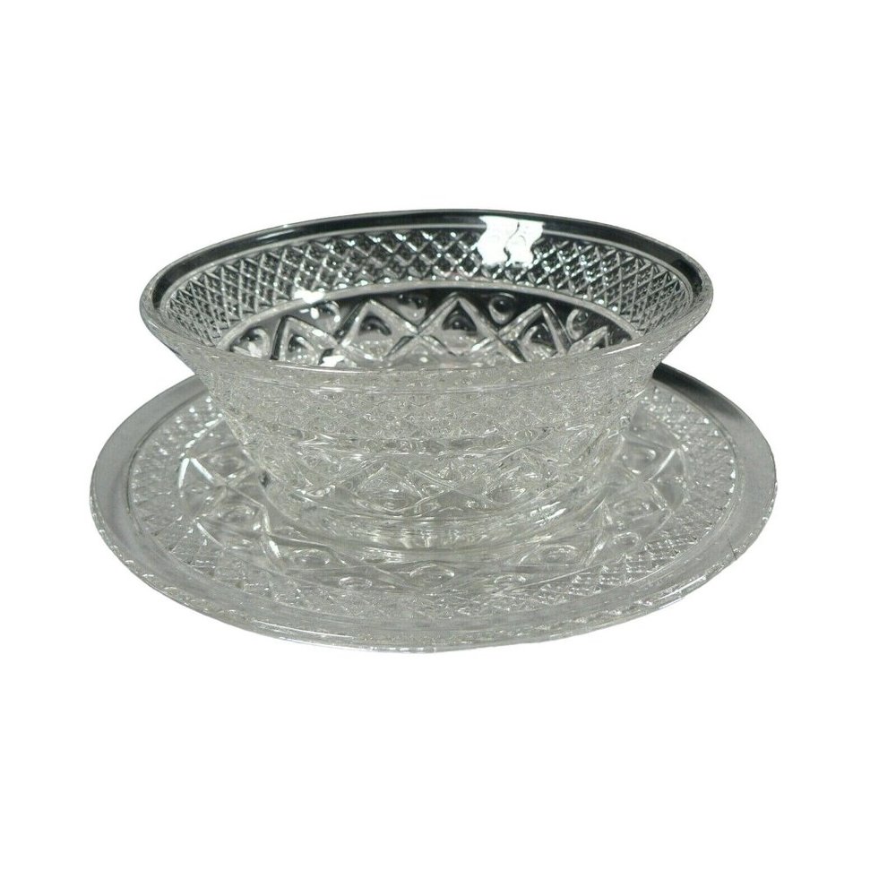 Bread Plate and Bowl Glass 2 Piece Set